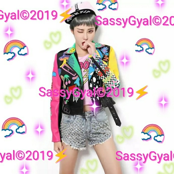 SassyGyal Jackets & Blazers - Vegan Leather Kawaii Punk Jacket
